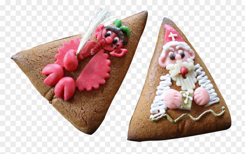 Cartoon Triangle Baked Cookies Cream Christmas Cookie Pastry PNG