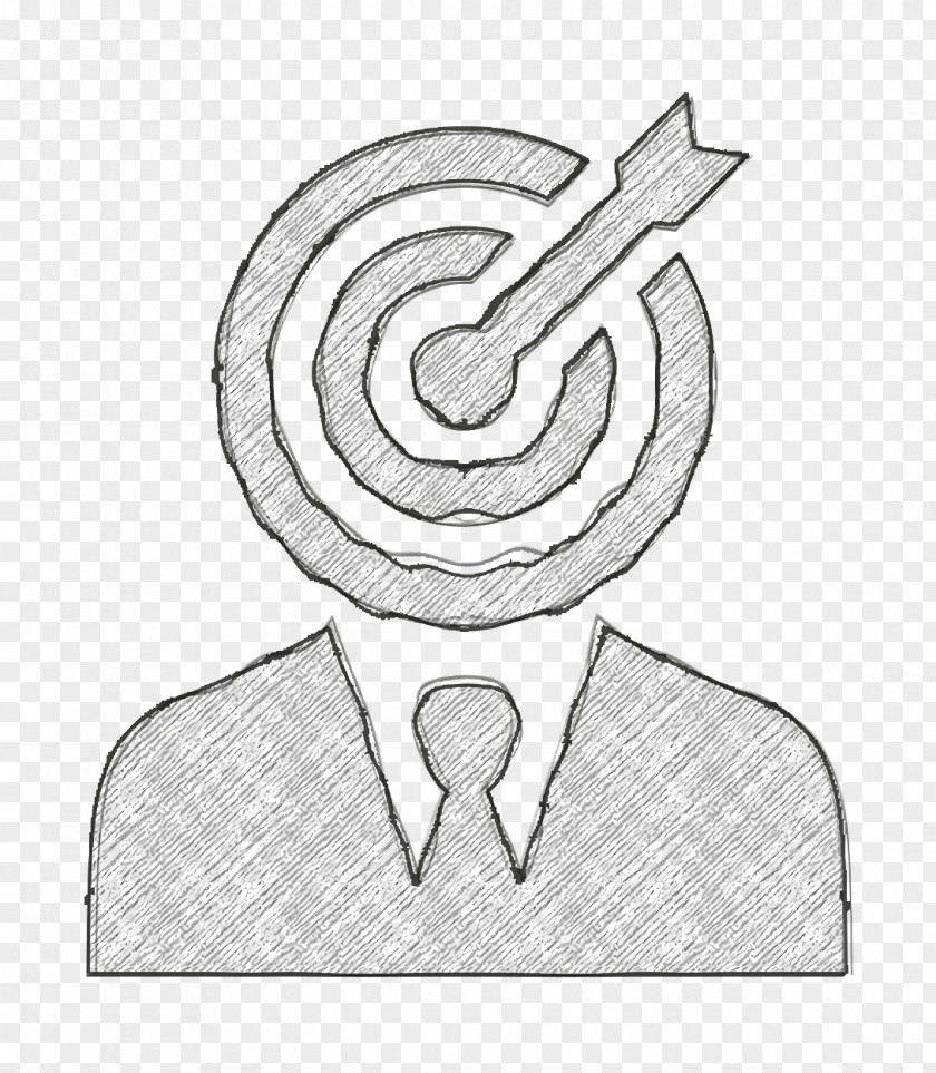 Coloring Book Blackandwhite Business Seo Elements Icon Target People PNG
