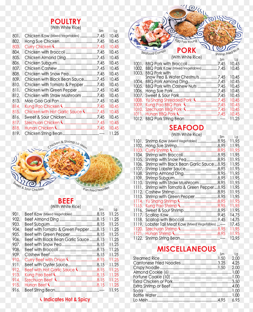 Menu Chinese Cuisine Take-out Lucky Star Restaurant Food PNG