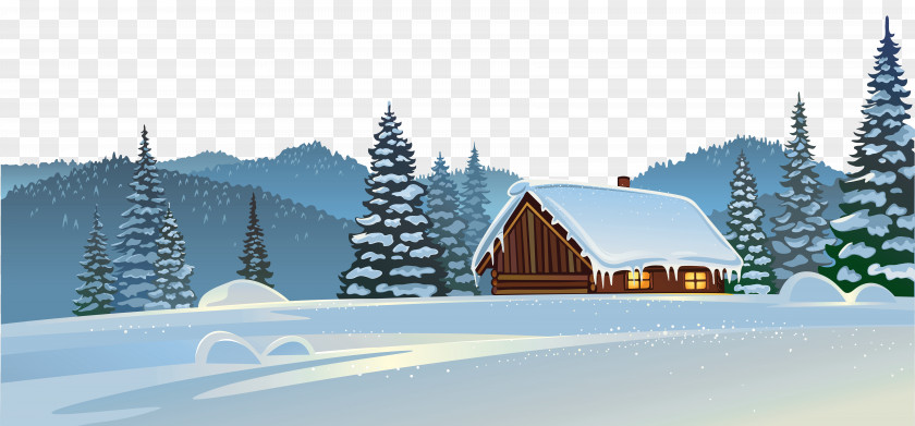 Cartoon Winter House Snow FIG. Clip Art PNG