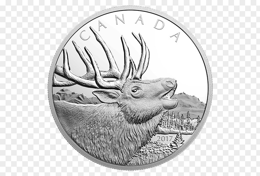 Coin Silver Canada Elk PNG
