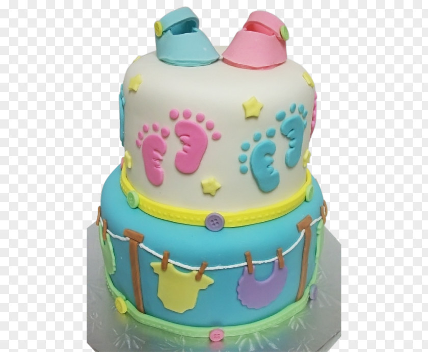 Baby Gender Reveal Cupcake Frosting & Icing Torte PNG