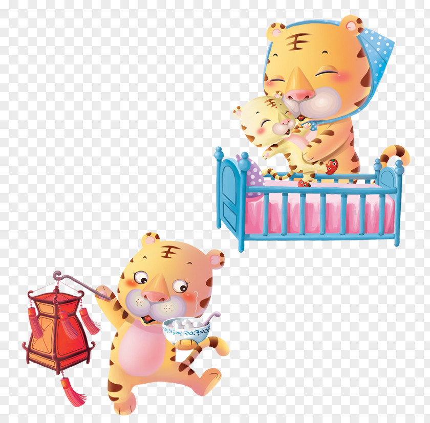 Cute Little Tiger Animation PNG