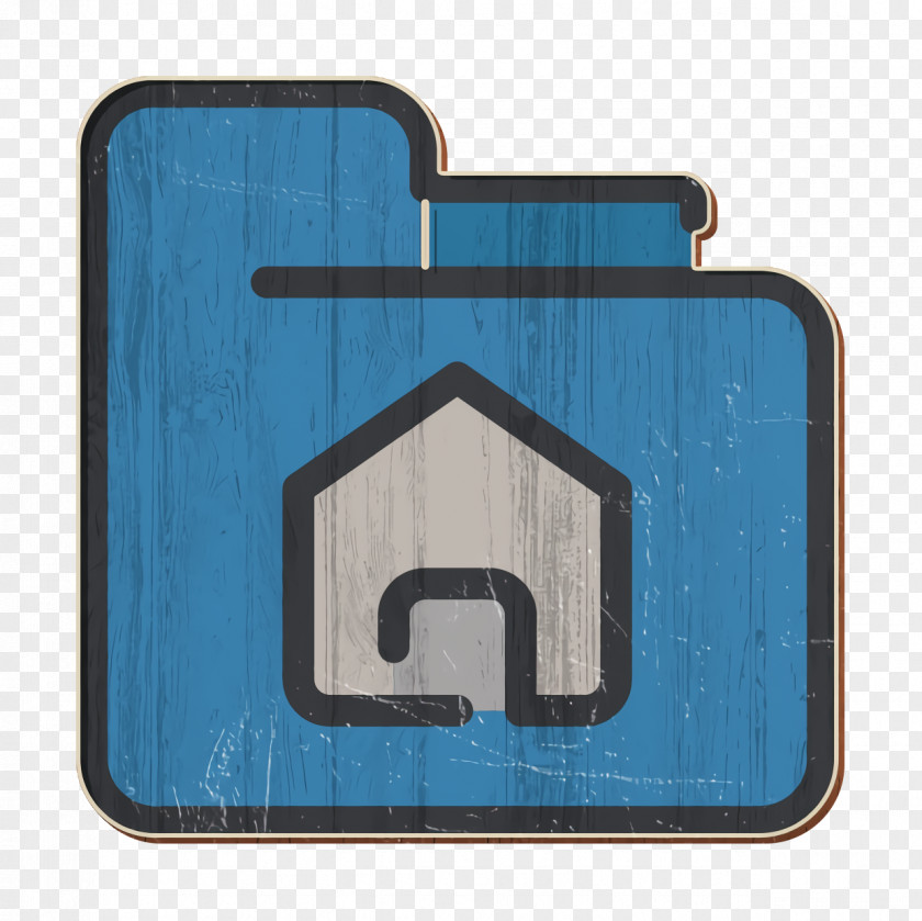 Electric Blue Number Folder Icon PNG