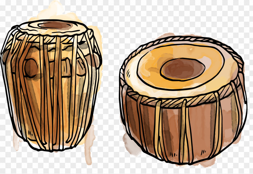 Vector Drawing Musical Instruments Dholak Tabla Instrument Tom-tom Drum PNG