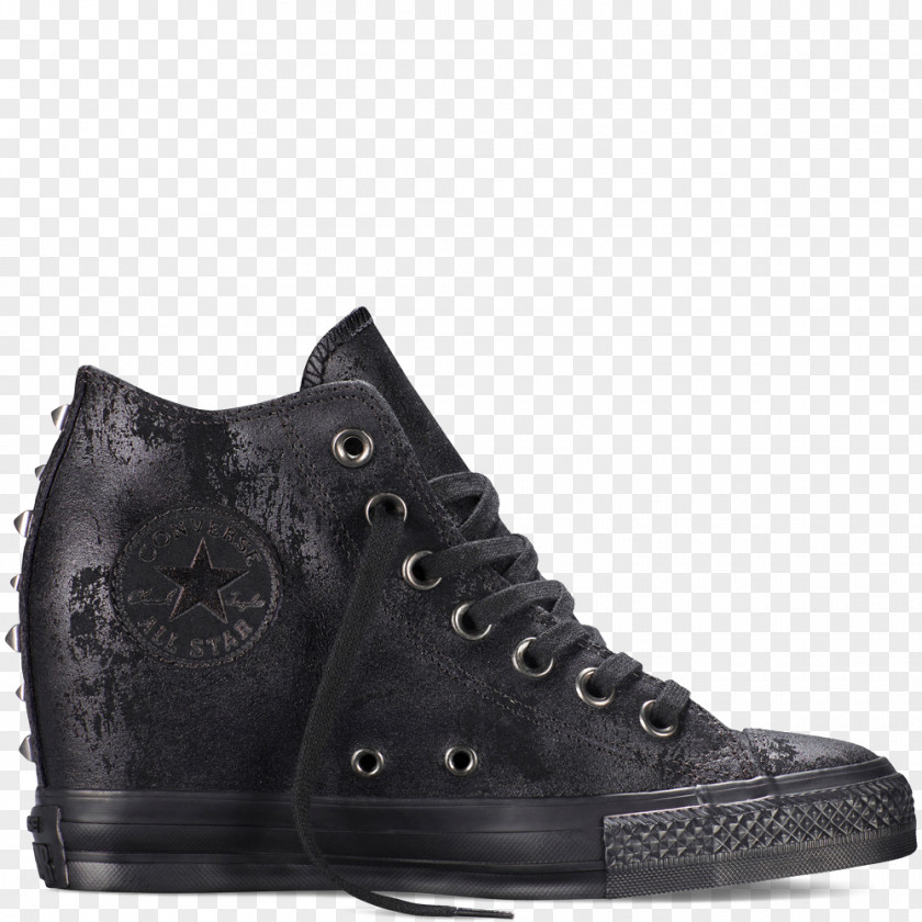 BLACK SNEAKERS Sneakers Chuck Taylor All-Stars Converse Shoe Wedge PNG