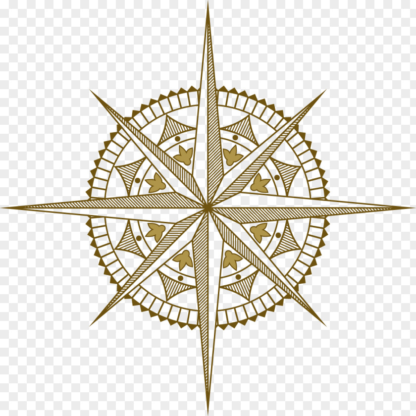 Ancient Vector Compass Wind Rose Clip Art PNG