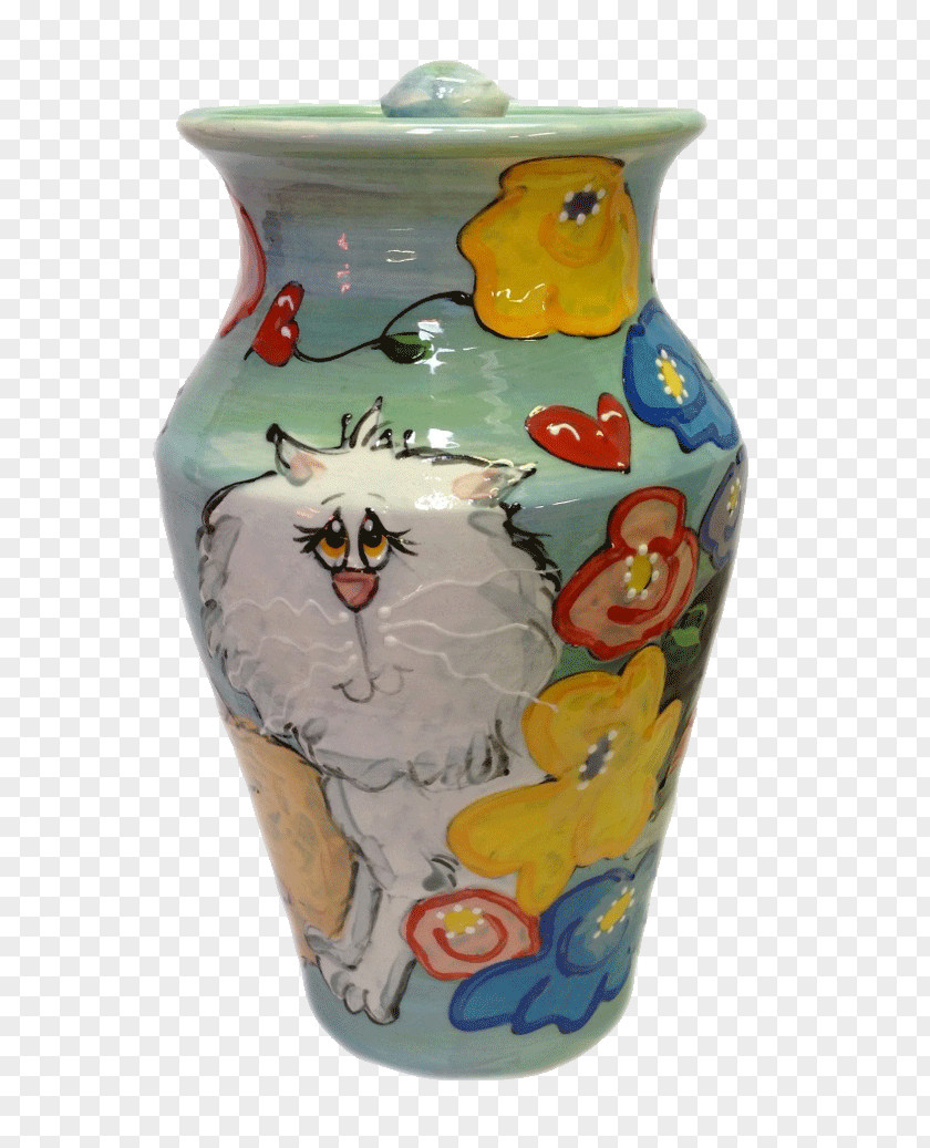Hand-painted Puppy Ceramic Vase Jug Tableware Pottery PNG