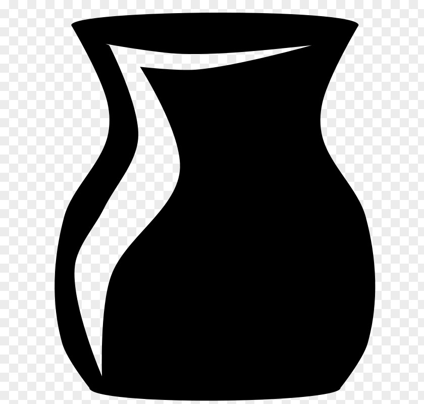 Shark Vase Black And White Clip Art PNG