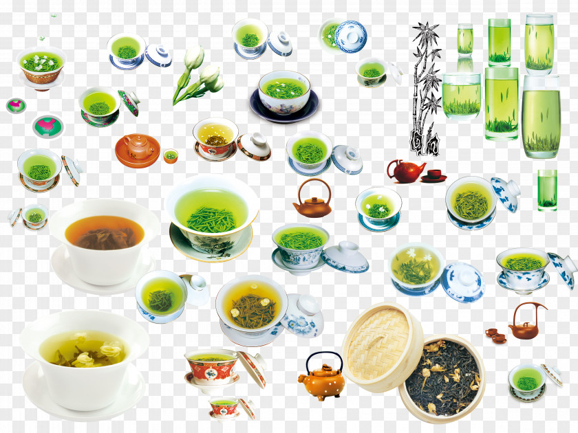 Tea Set Green Chawan Teaware PNG