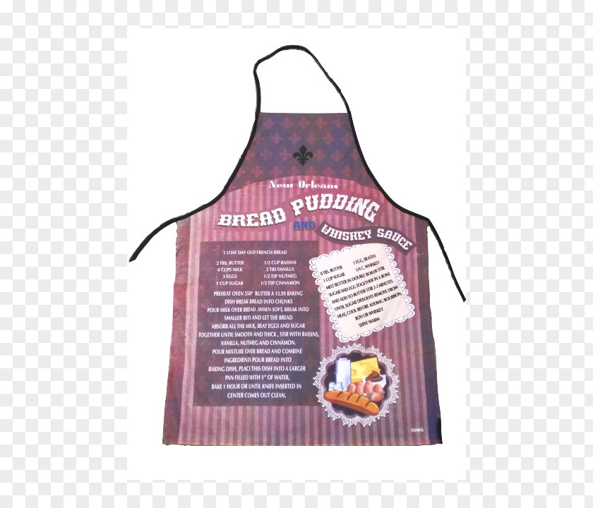 T-shirt Apron Bread Pudding Whiskey Whisky Sauce PNG