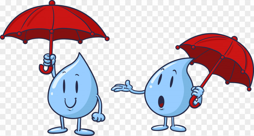 Vector Cartoon Creative Cute Blue Drops Drop Sticker Rain PNG