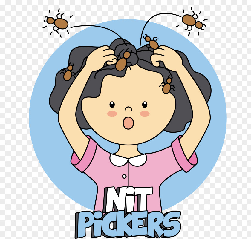 Child Head Louse Nit Pickers Lice & Removal Infestation Vector Graphics PNG