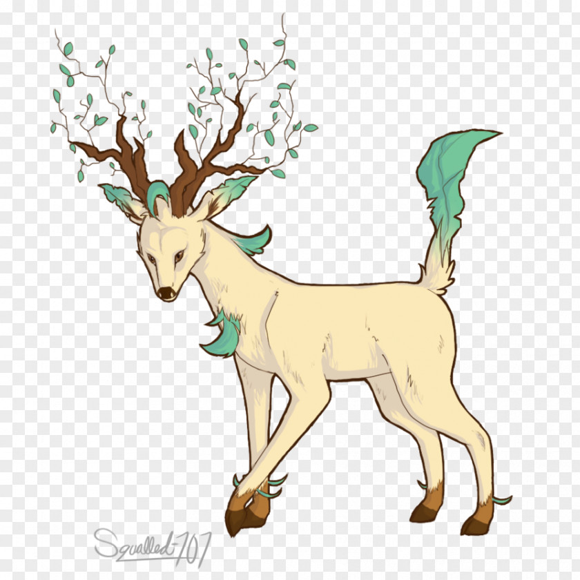 Deer Drawing Reindeer Elk Antler Leafeon PNG
