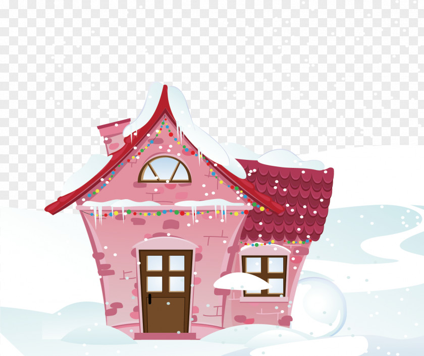 Vector Winter Snow Blizzard House Royalty-free Illustration PNG