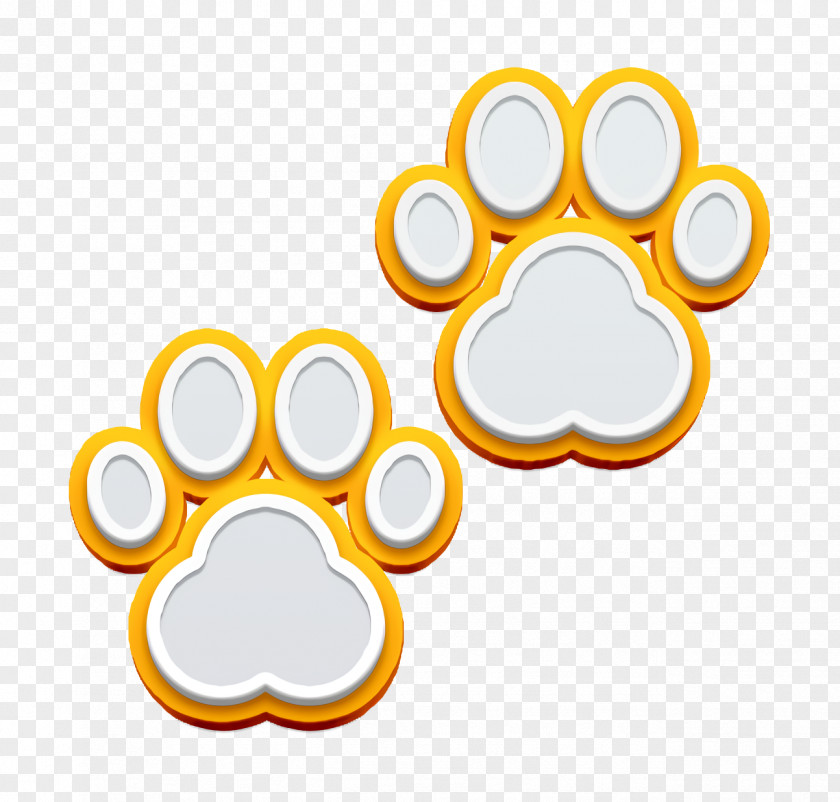 Paw Yellow Pet Shop Fill Icon Animal Prints Animals PNG