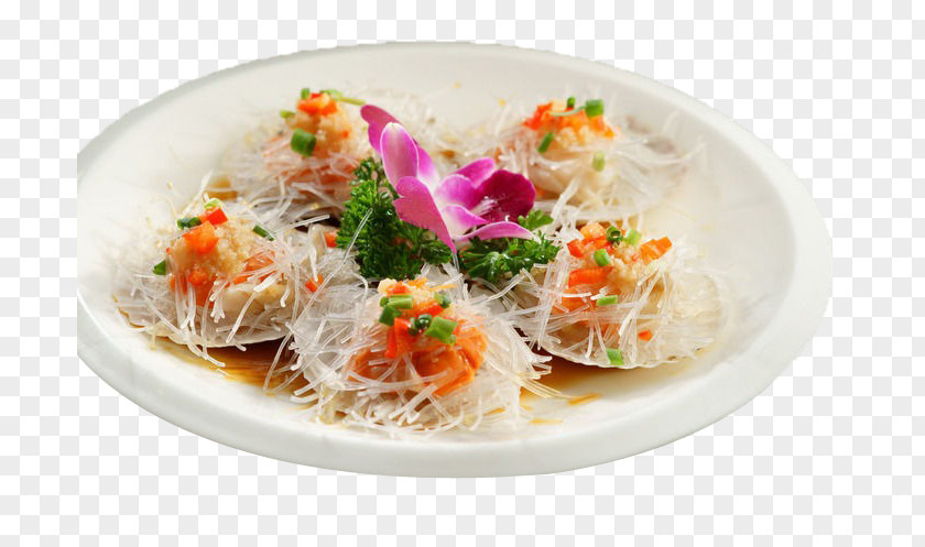 Steamed Scallops With Garlic Fans Chinese Cuisine Clam Steaming Scallop PNG