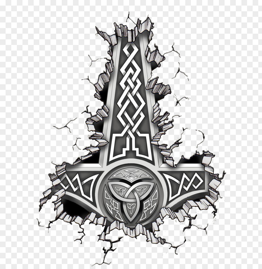 Thor Hammer Of Tattoo Vikings Icelandic Magical Staves PNG