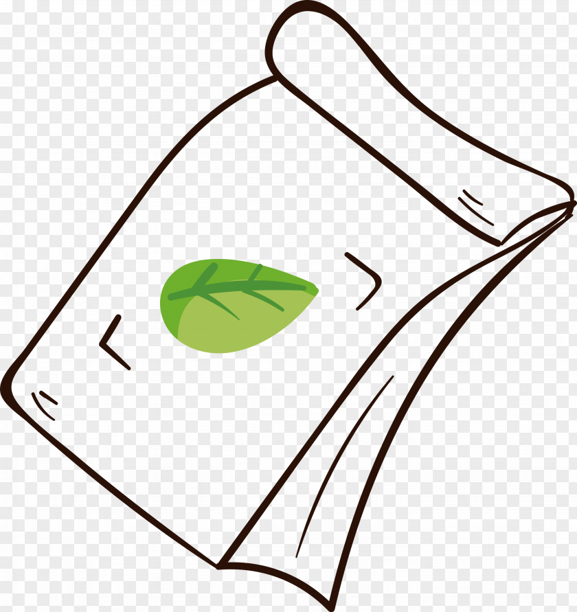 Leaf Plant Stem Line Art Cartoon Green PNG