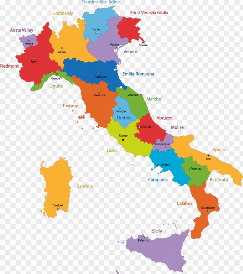 Map Regions Of Italy City Vector PNG