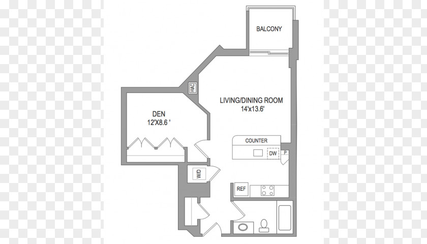 Bath Tab Virginia Square Plaza Studio Apartment Floor Plan Renting PNG