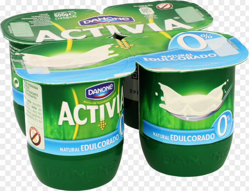 Four Bottles Of Green Yogurt Bottle Milk Frozen Breakfast Activia PNG