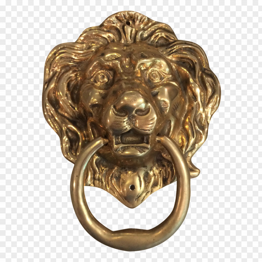 Lions Head Lion Brass Door Knockers Metal PNG