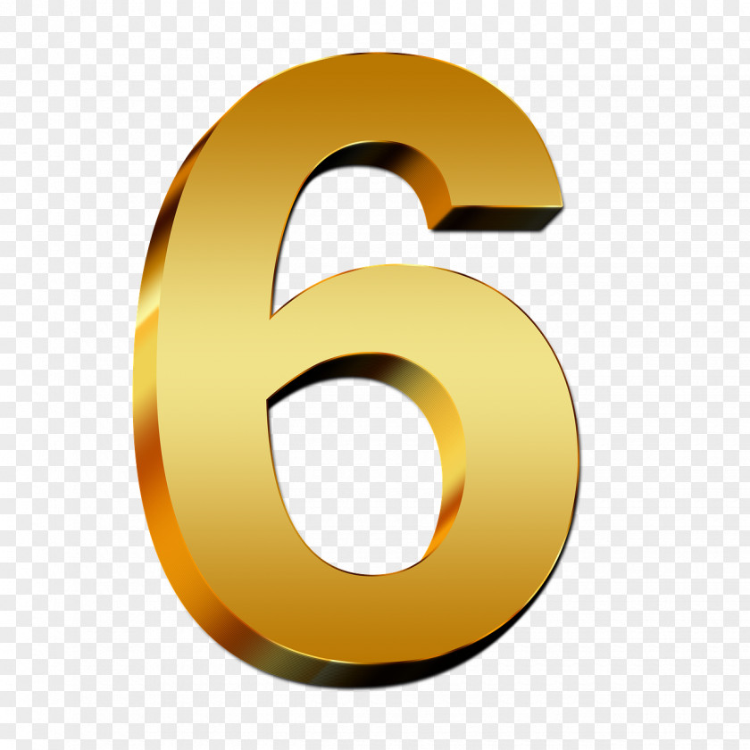 Number 6 Clip Art PNG