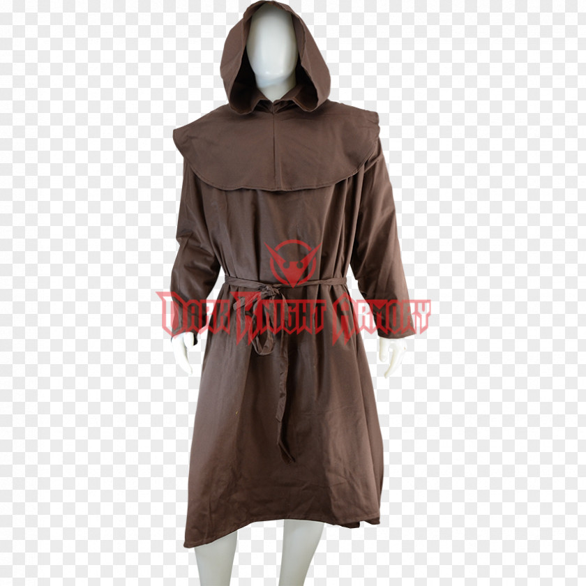 Buddhist Monk Robe Hood Cape Cloak PNG