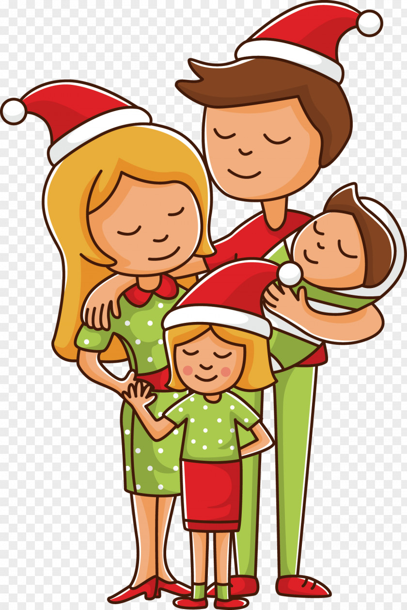 Happy Family Christmas Happiness Illustration PNG