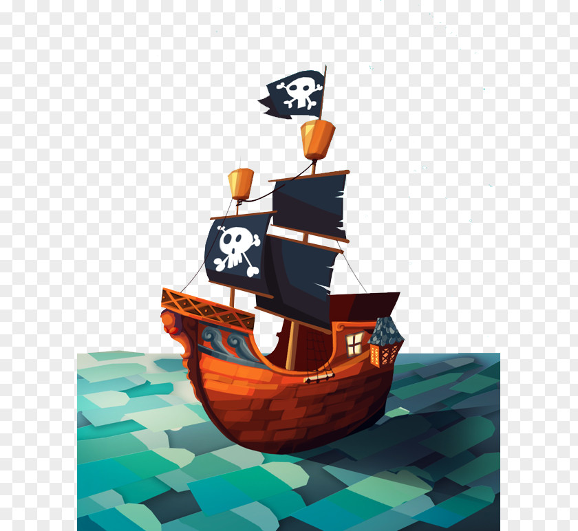 Pirate Ship Plunder Pirates Piracy Illustration PNG