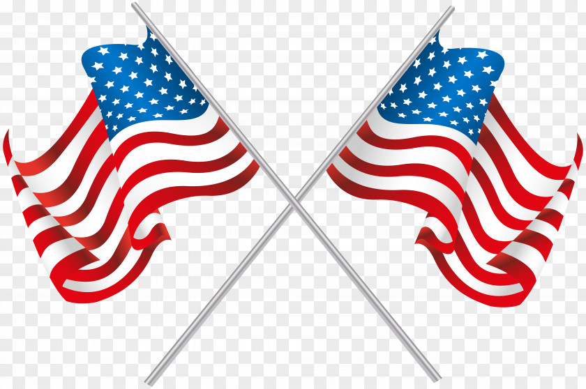 USA Crossed Flags Clip Art Image Flag Of The United States PNG
