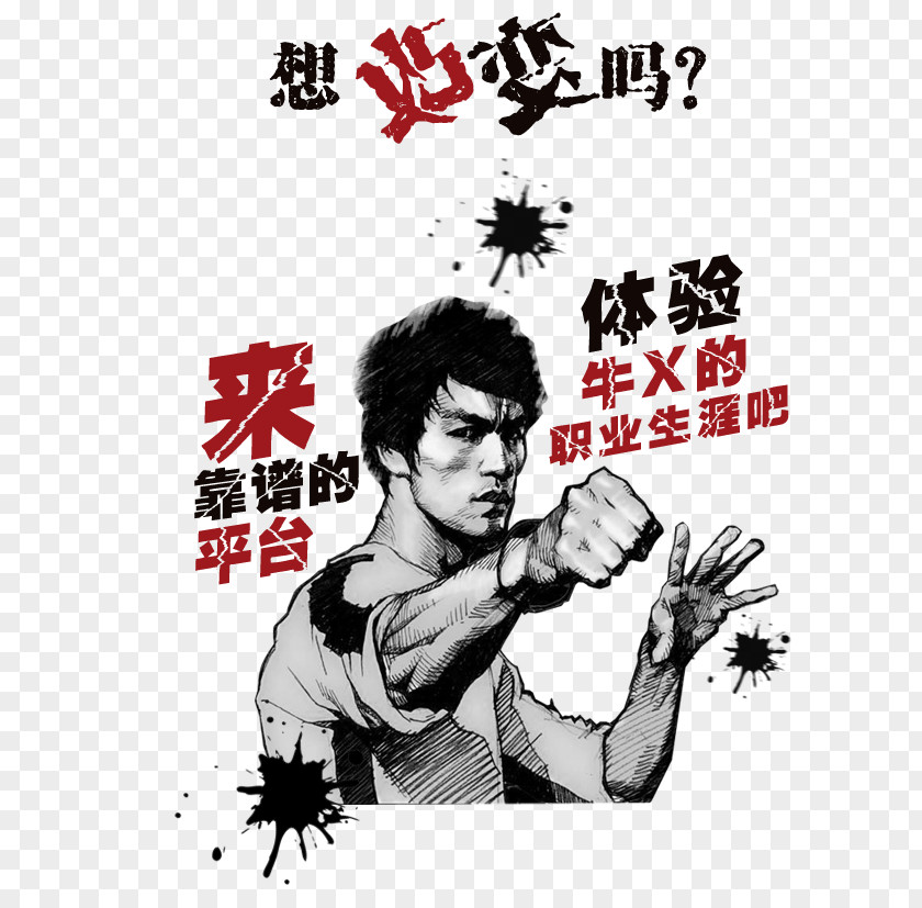 Creative Recruitment Bruce Lee Enter The Dragon Poster PNG