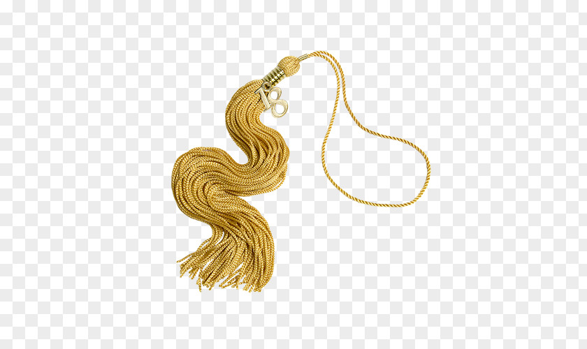 Gold Tassel Earring Regalia Academic Dress PNG