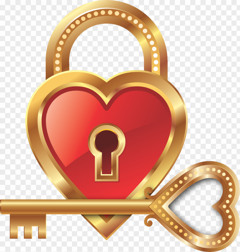 Padlock Love Lock Key Heart Clip Art PNG