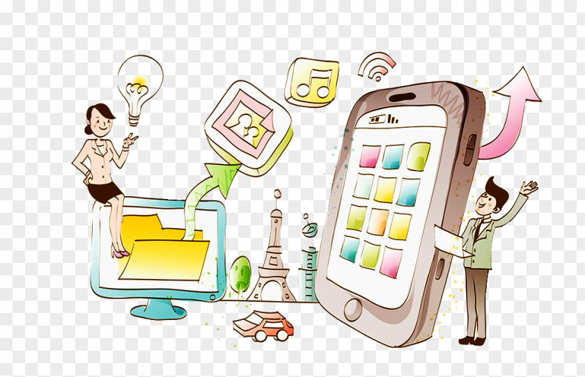 People And Cell Phones Telephone Computer Gratis Vecteur PNG