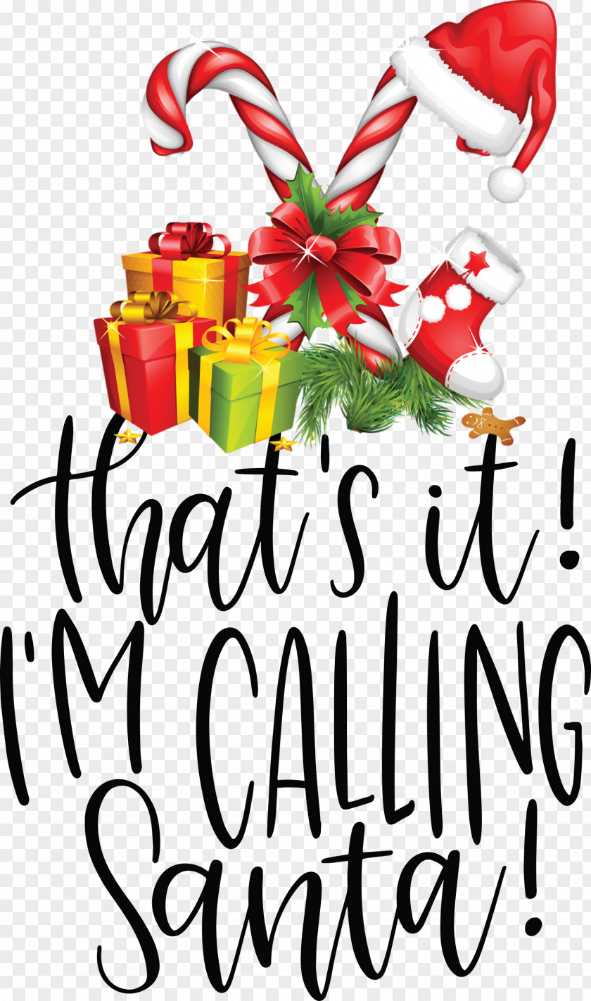 Calling Santa Christmas PNG