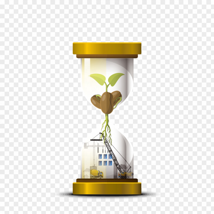Construction And Hourglass Infographic Illustration PNG