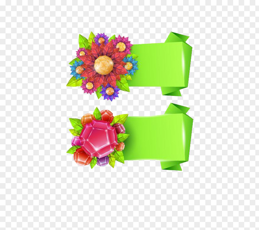 Exquisite Flower Tag Paper Label PNG