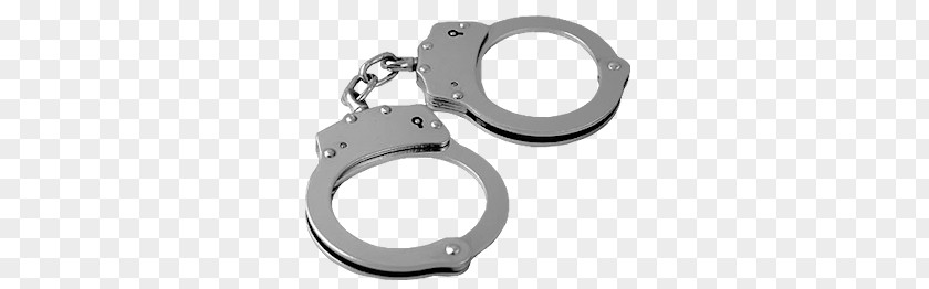 Hand Cuffs Side View PNG View, photo of gray metal handcuffs clipart PNG