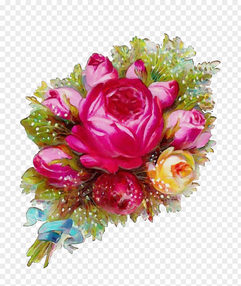 Wildflower Common Peony Flower Bouquet PNG
