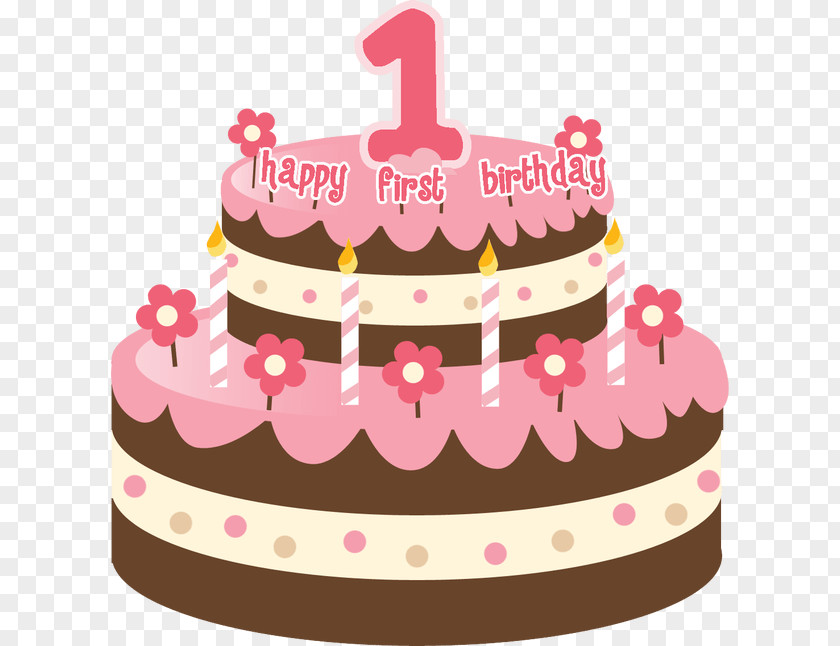 1st Birthday Cake Happy To You Animated Cartoon Clip Art PNG
