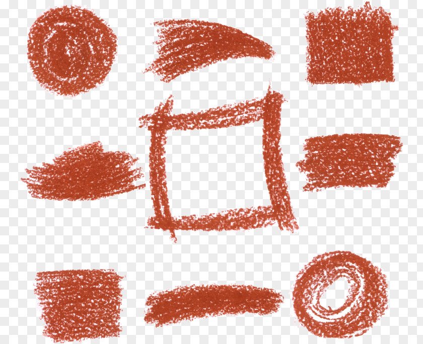Dark Red Color Pencil Brush Colored PNG