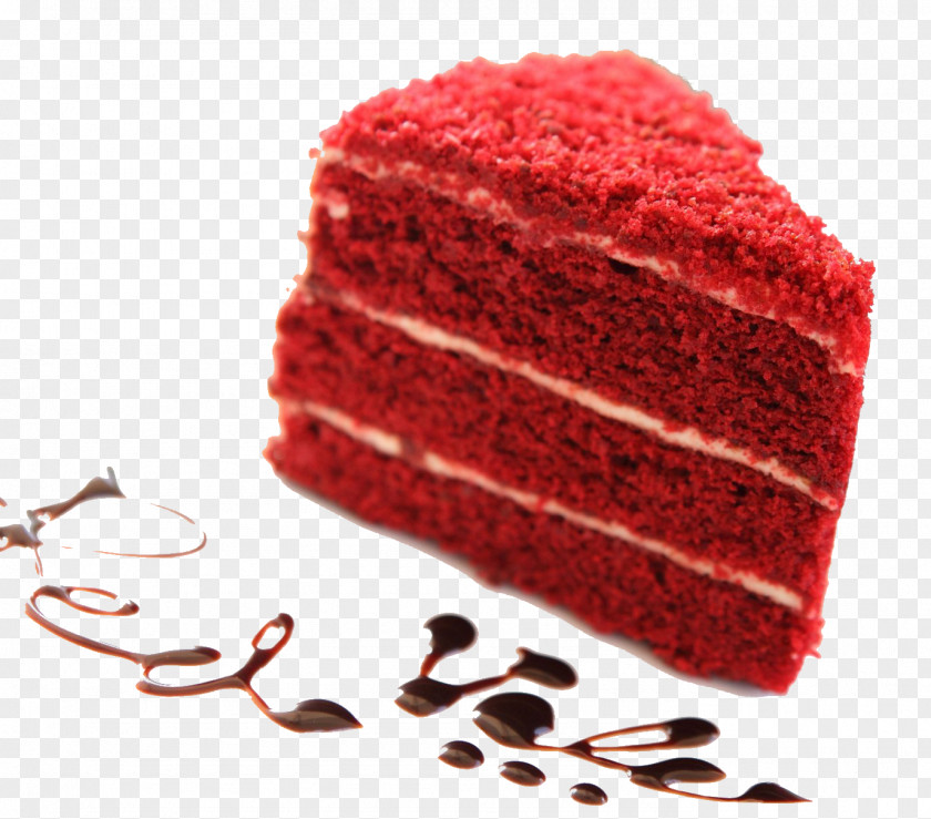 Layer Cake Red Velvet Icing Chocolate Cupcake PNG