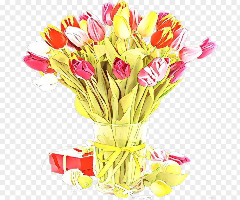 Plant Stem Vase Flower Cut Flowers Bouquet Tulip PNG