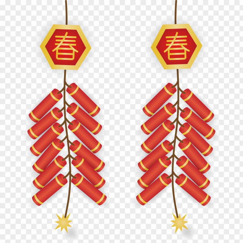 Chinese New Year Festive Firecrackers Firecracker PNG