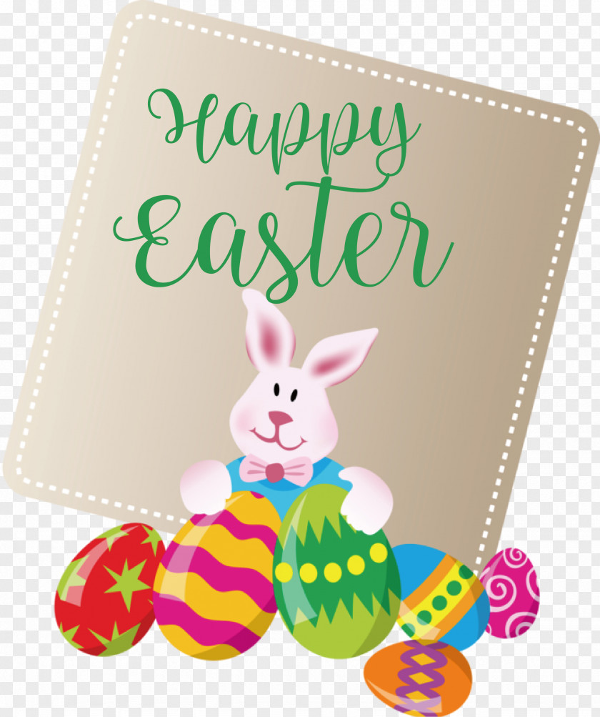 Happy Easter Day Blessing Bunny PNG