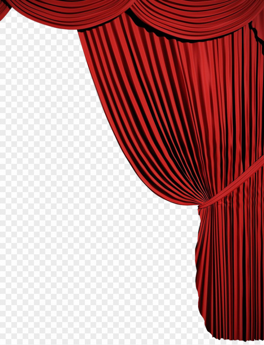Red Curtains Curtain Clip Art PNG