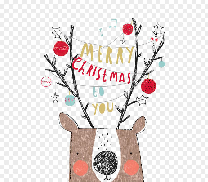 Christmas Elk Card Greeting & Note Cards New Year's Day Illustration PNG