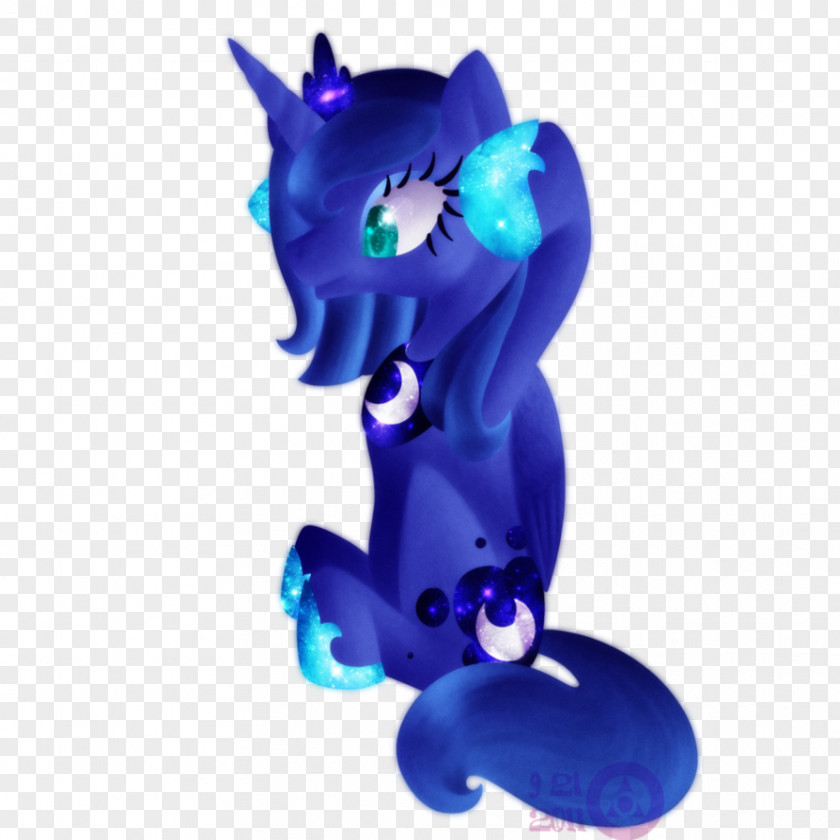 Seahorse Animal Figurine Cobalt Blue PNG